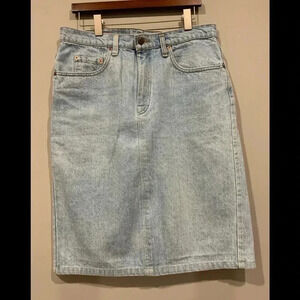 Vintage Levi’s 505 StoneWash  Denim Jean Skirt 34